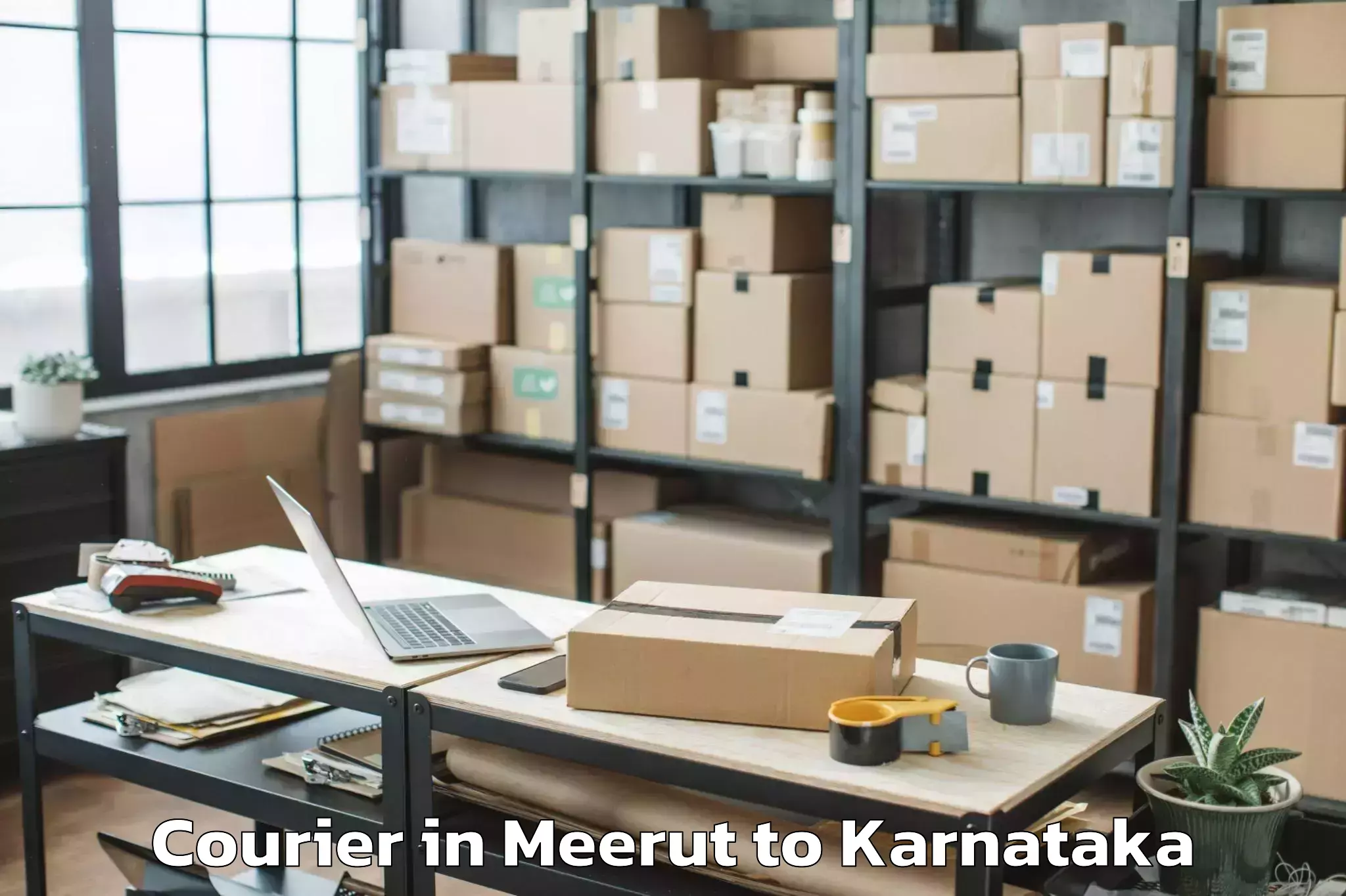 Trusted Meerut to Panja Dakshin Kannad Courier